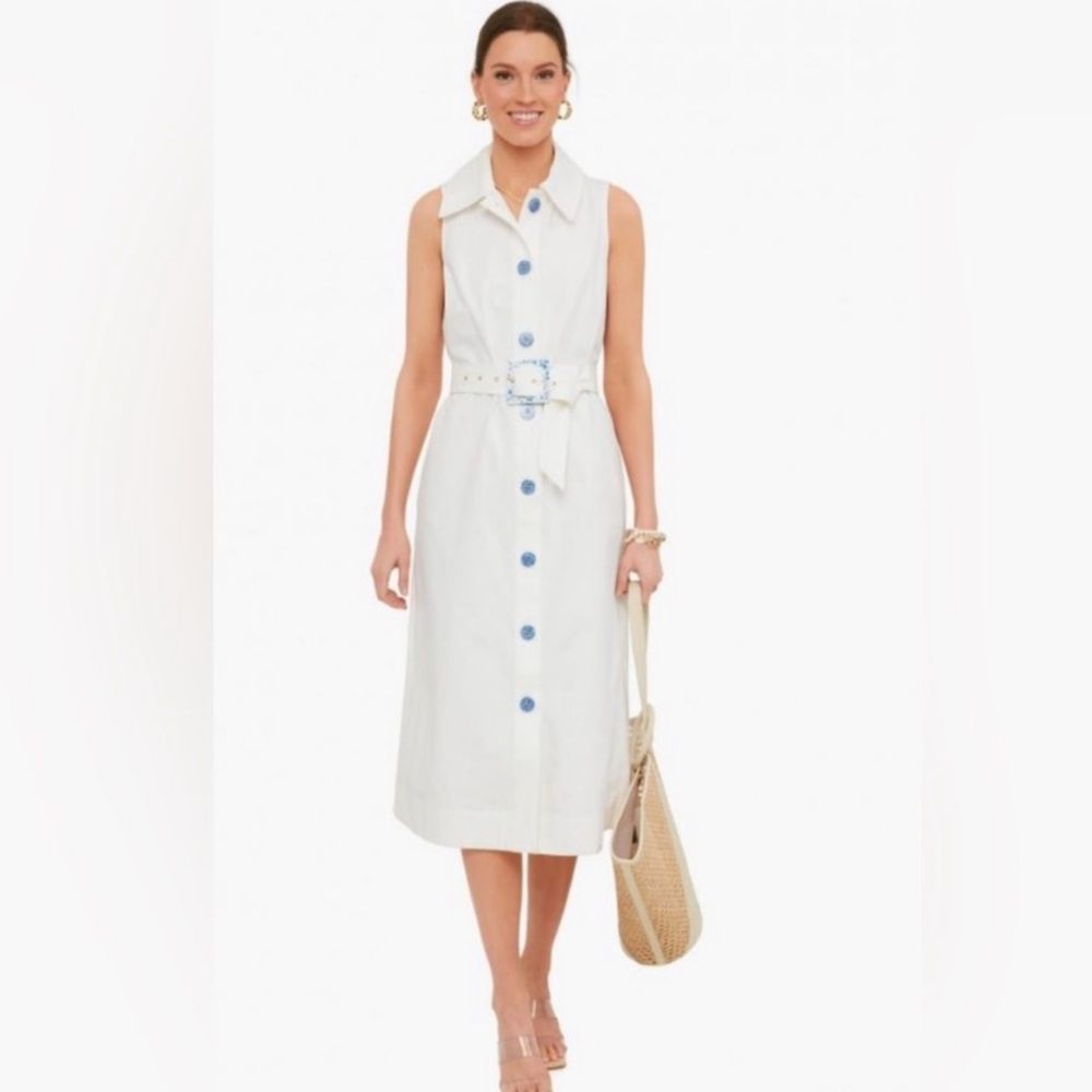 Tuckernuck White Sleeveless Chamberlin Dress
Sz XL NWT* Midi Button Fron…